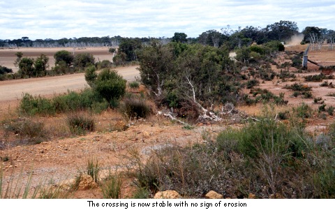 The crossing is now stable with no signs of erosion