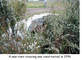 A new river crossing was constructed in 1996